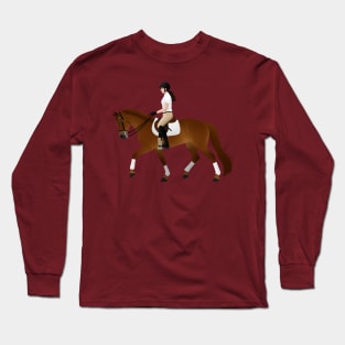 Sorrel English Horse and Rider - Equine Rampaige Long Sleeve T-Shirt